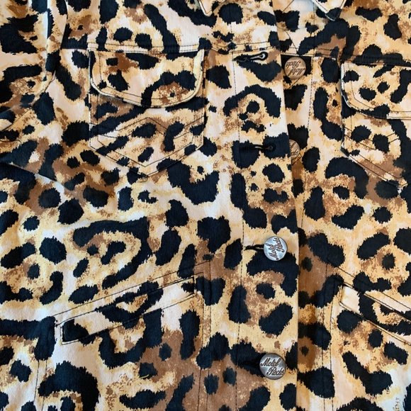 Animal Print light-weight denim-style jacket - Picture 3 of 6